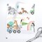 Safari Animals Whimsical Nursery African Animal Elephant Zebra Giraffe Lion Tiger Custom Printed Fabric by Spoonflower Various Fabrics by the Yard or Fat Quarter